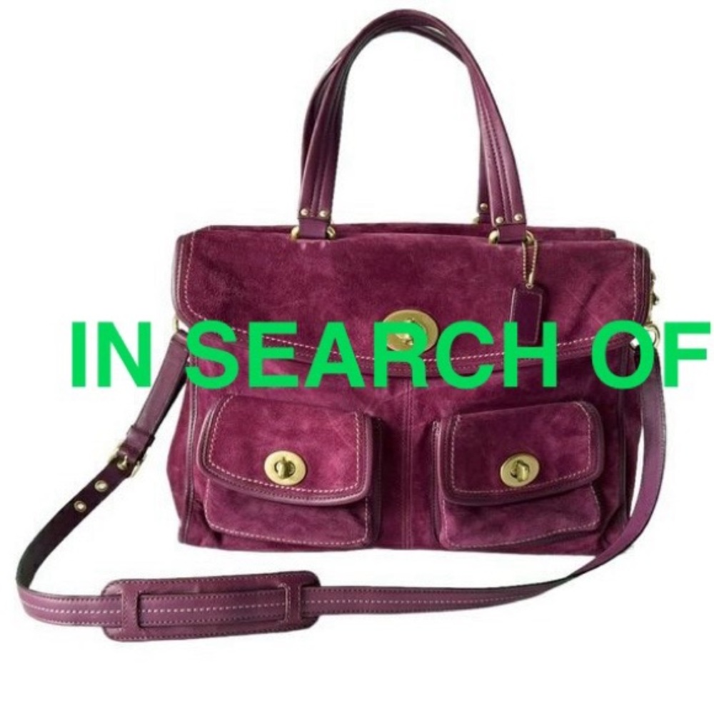 ISO IN SEARCH OF / LOOKING TO BUY - coach hampton suede turnlock briefcase y2k